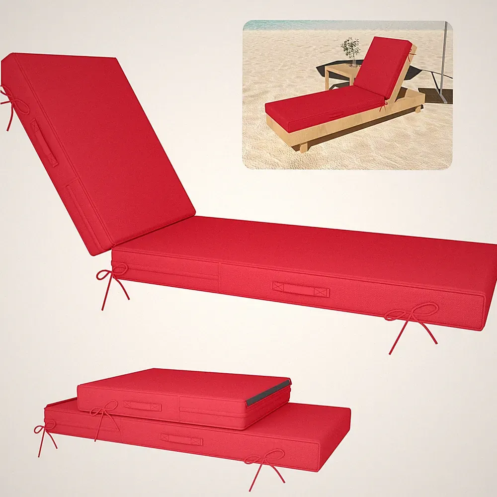Chaise Lounge Cushions Outdoor Furniture 80 x 26 Inch Olefin Patio Lounge Cha...