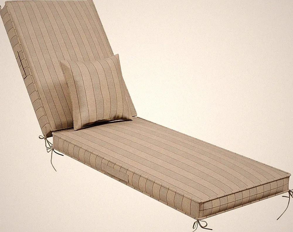 Chaise Lounge Cushions Outdoor with Pillow Handle, Olefin Double Waterproof...