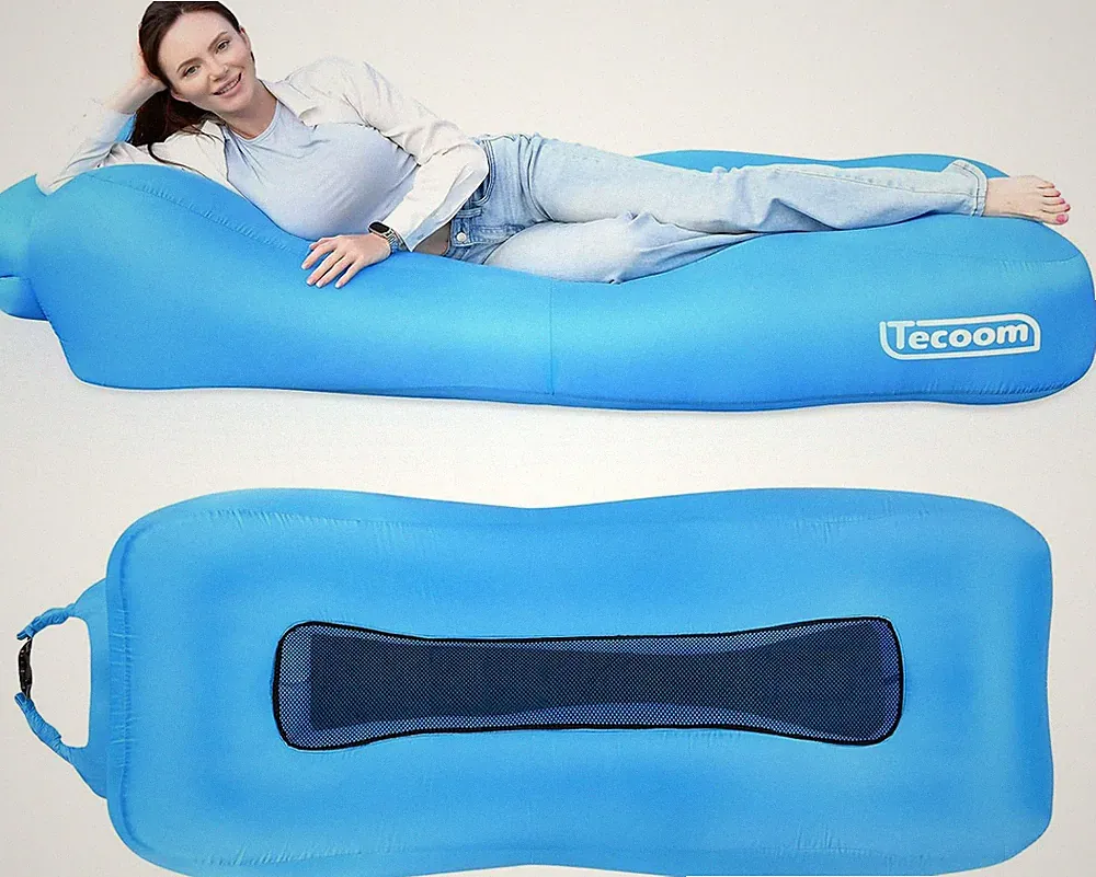 Inflatable Lounger Couch Air Sofa Hammock, Waterproof Blow up Beach Chair, Glamp