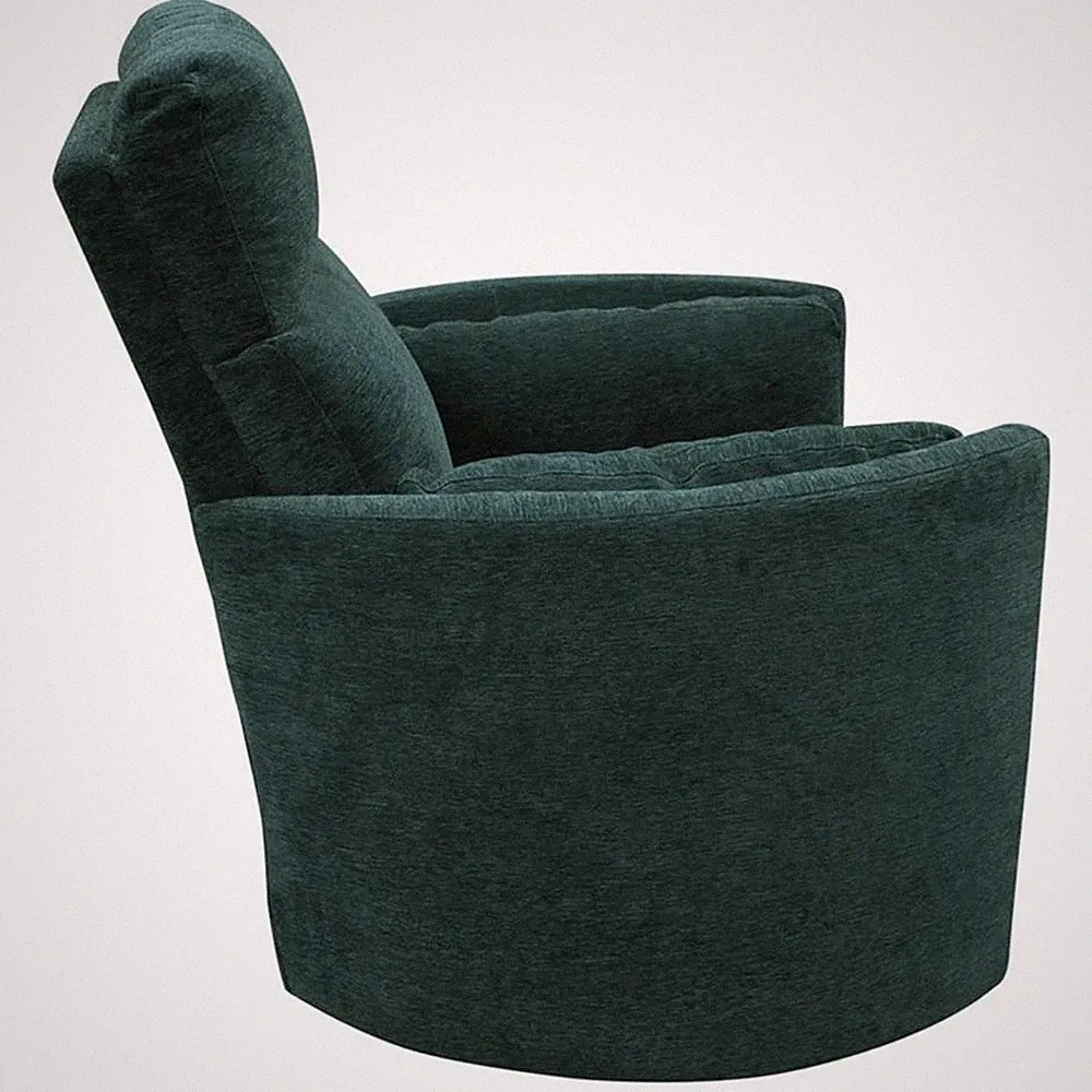 Pemberly Row Polyester Power Swivel Glider Recliner in Peacock Blue