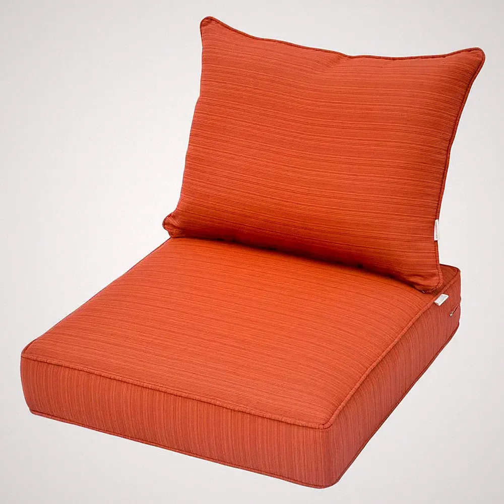 Tecci 25 In. X 25 In. Olefin 2-Piece Deep Seating Outdoor Lounge Chair Cushion i
