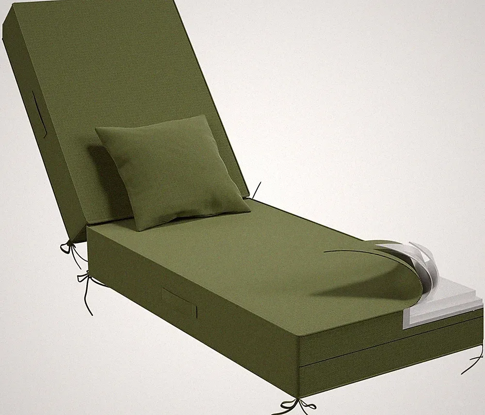 Water-Resistant Olefin Chaise Lounge Cushions with Pillow for Outdoor Use